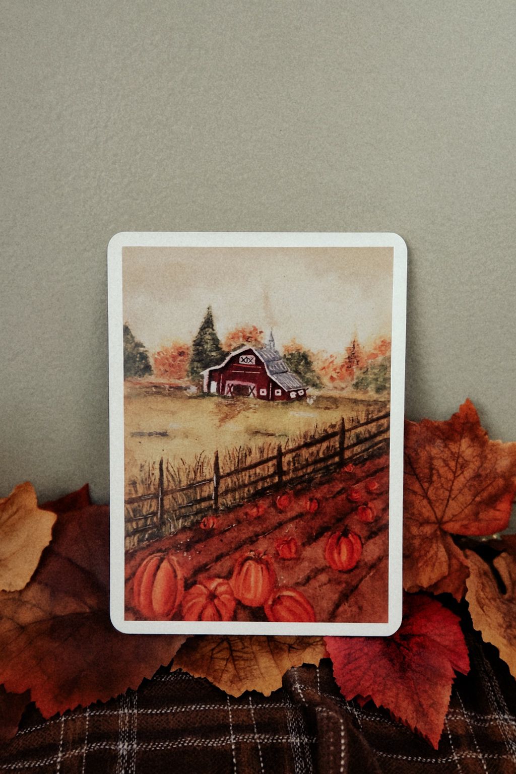 Carte Illustrée Halloween Automnal