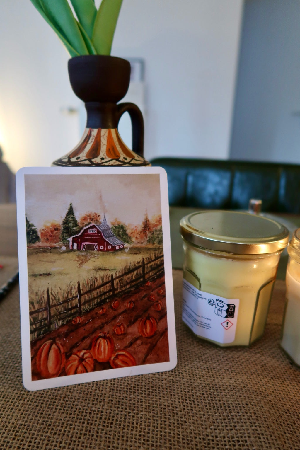 Carte Illustrée Halloween Automnal