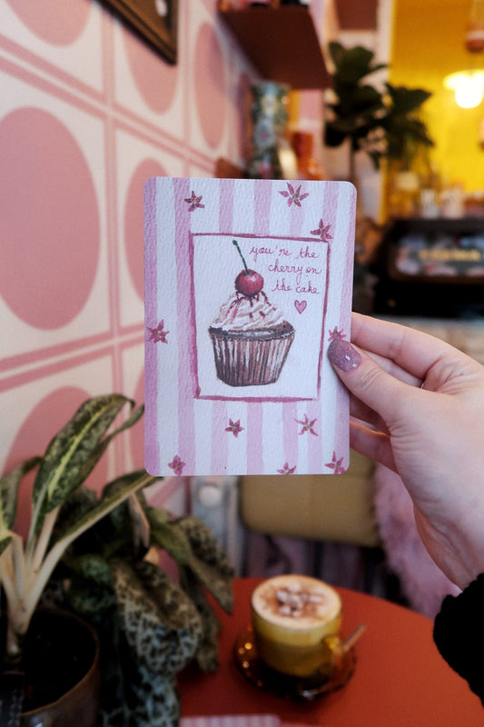 Carte Illustrée Cherry on the cake