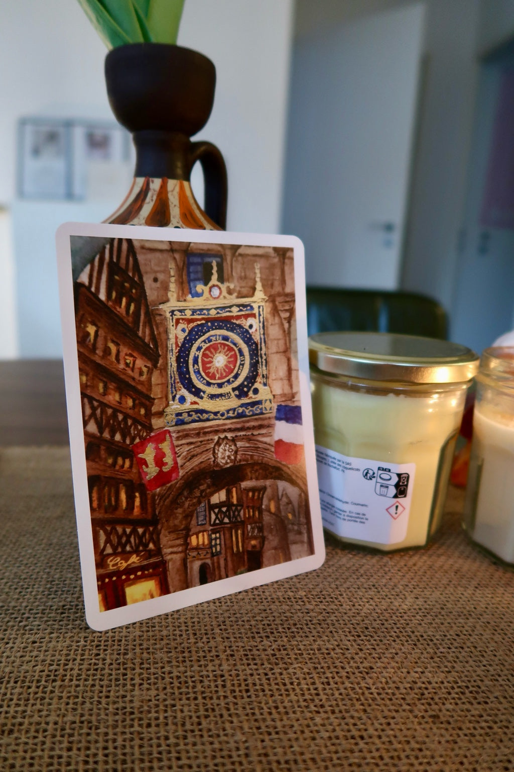 Carte Aquarelle Le Gros Horloge Rouen