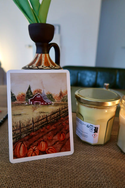 Carte Illustrée Halloween Automnal