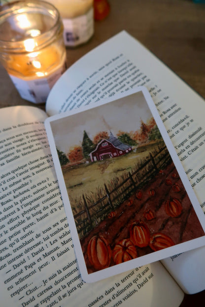 Carte Illustrée Halloween Automnal